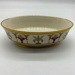 Lenox Gold and Cream Floral Bowl